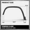 G-PLUS Front Left Fender Flares Compatible with Jeep Cherokee 80th Anniversary 2021 Fit Jeep Cherokee Altitude 2019-2023 Fit Jeep Cherokee Latitude Lux 2021-2022 Wheel Opening Molding Arch Trim Black
