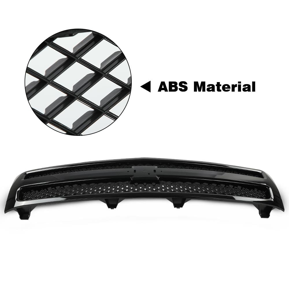 G-PLUS Front Bumper Grille Grill Compatible with Chevy Silverado 1500 Hybrid 2009-2013/Fit Silverado 1500 XFE 2010-2013/Fit Silverado 1500 LS LT LTZ WT 2007-2013 25810707, 19303978