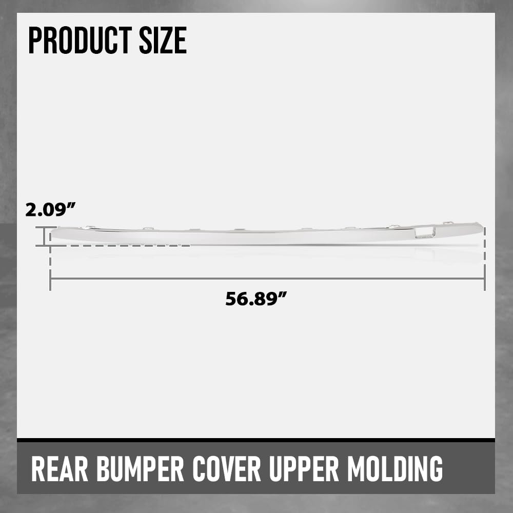 G-PLUS Rear Bumper Cover Upper Molding Compatible with Benz GLE350d 2016 Fit Benz GLE350 2016-2018 1668850701, 1668852474 Silver
