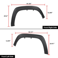 G-PLUS Fender Flares for Toyota Tacoma 2016-2021 Black Close-up View