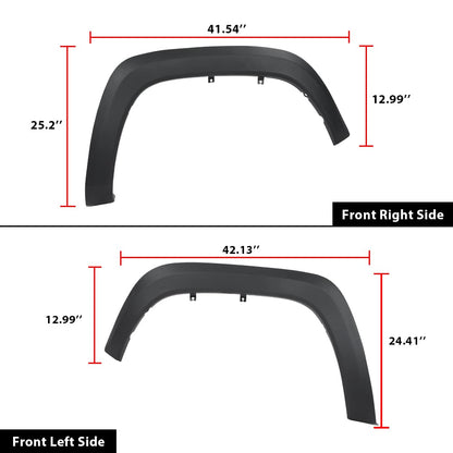 G-PLUS Front Fender Flares Compatible with Toyota Tacoma 2016 2017 2018 2019 2020 2021 Left & Right Side Moulding Trim Wheel Opening Molding, 7587104060 TO1291109C TO1290109C