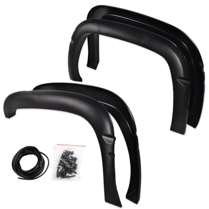 G-PLUS Fender Flares Compatible with Dodge Ram 1500 2500 3500 1994-2001 Wheel Opening Molding Arch Trim 4pcs Black