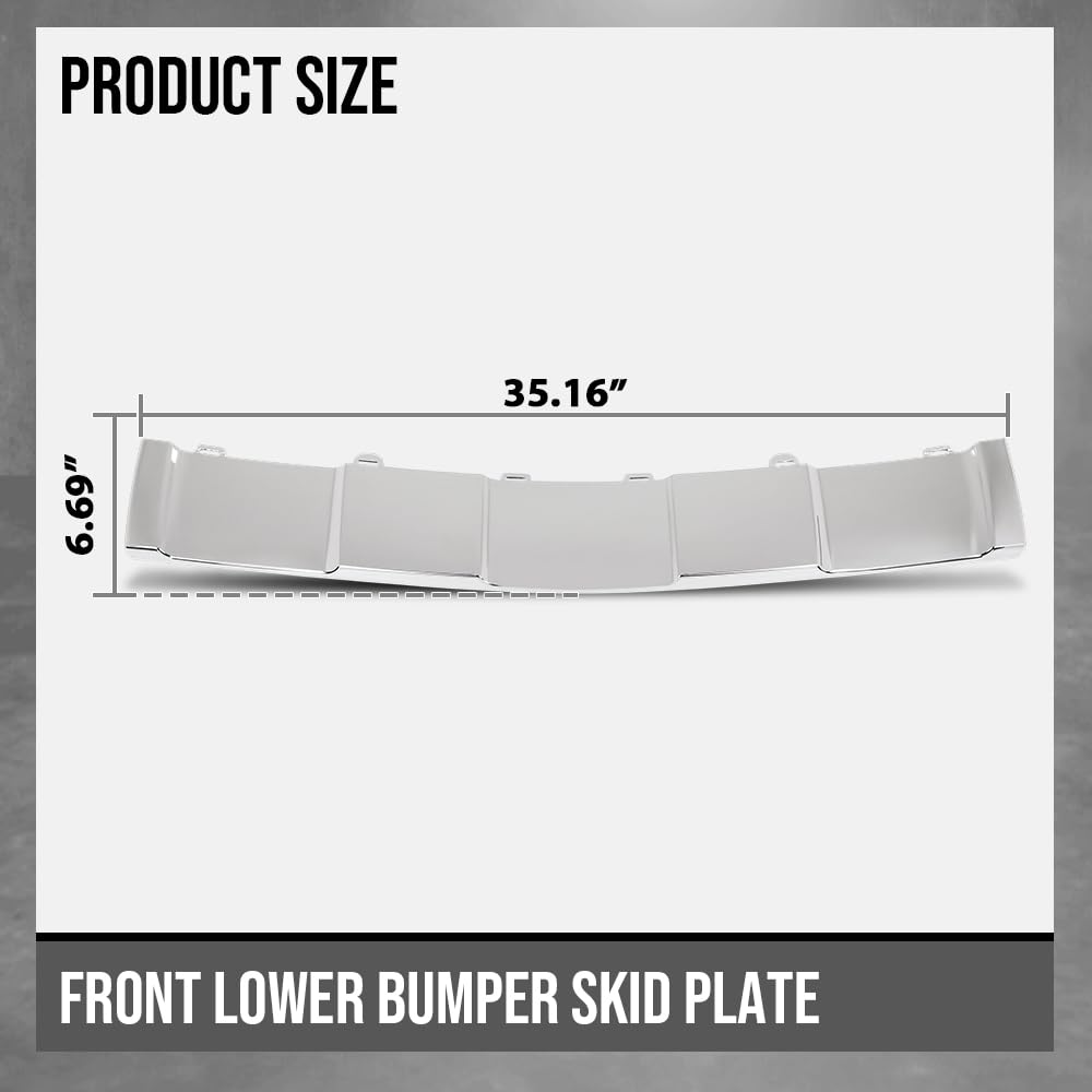 G-PLUS Front Lower Bumper Skid Plate Cover Compatible with Benz GLE450 GLE63 AMG 2016 Fit Benz GLE550 GLE550e 2016-2018 2928855822 Silver
