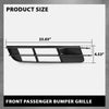 G-PLUS Front Right Bumper Grille Fog Light Cover, Compatible with Audi Q7 2007-2009 W/o S Line Package, Passenger Side, 4L0807682 3FZ, 4L080768201C