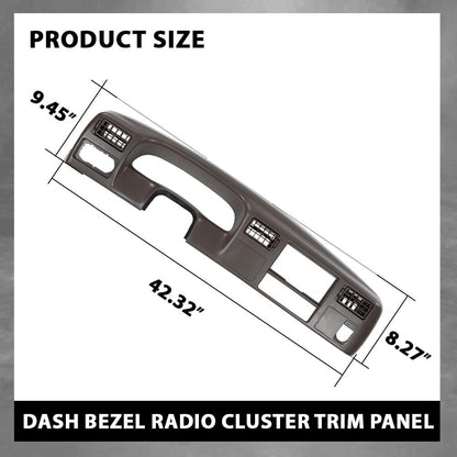 G-PLUS Dash Bezel Radio Cluster Trim Panel W/o Hole Compatible with Ford F250 F350 Super Duty 1999-2004 Brown