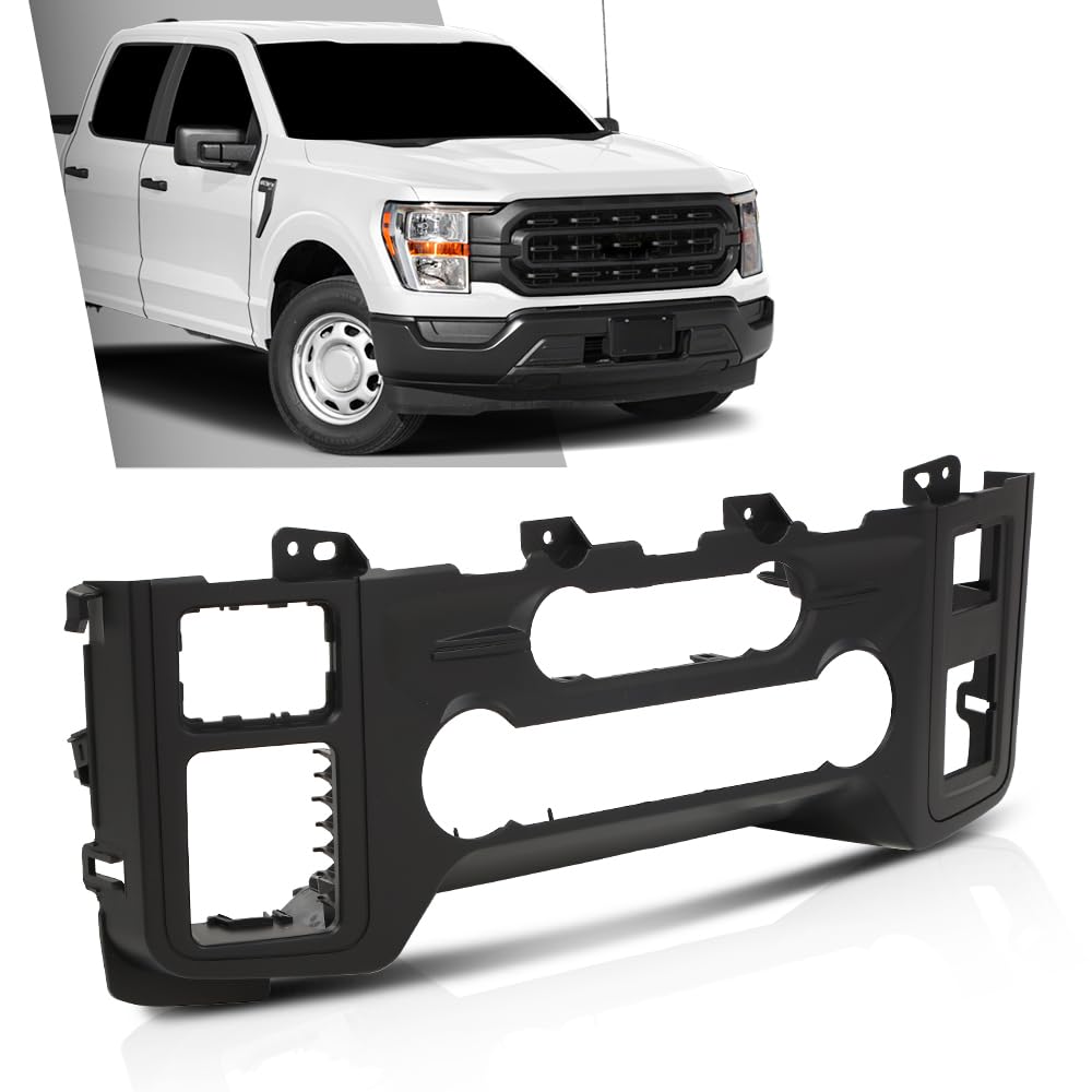 G-PLUS A/C Heater Climate Control Dash Trim Center Console Bezel Compatible with Ford F150 2021 2022 2023 Black