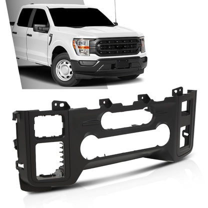 G-PLUS A/C Heater Climate Control Dash Trim Center Console Bezel Compatible with Ford F150 2021 2022 2023 Black