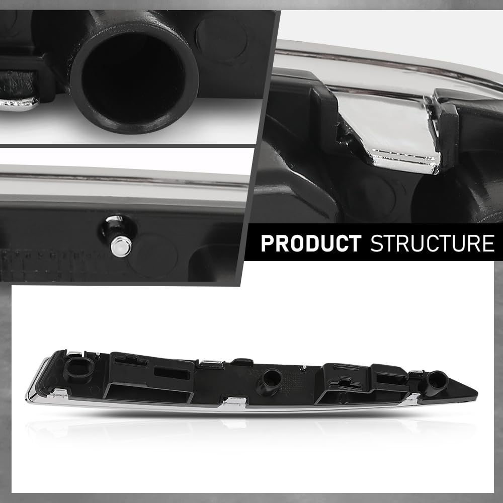 G-PLUS Front Right Lower Headlight Trim Moulding, Compatible with Ford Escape S/SE/Titanium Sport Utility 4-Door 2013-2016, Fit SEL Sport Utility 4-Door 2013, Passenger Side, CJ5Z13008D, DV45-8228-AA