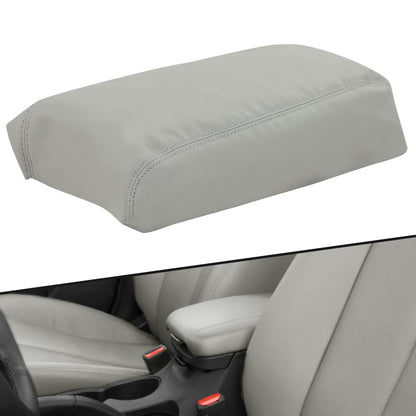 G-PLUS Center Console Lid Armrest Cover, Compatible with Sonata 2015 2016 2017 2018 2019 Leather, Gray