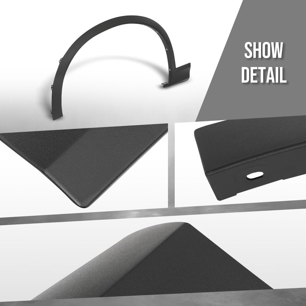 G-PLUS Front LH & RH Side Textured Wheel Opening Molding Compatible with BMW X3 2011-2017 Fit BMW X4 xDrive28i 2015-2018 Fit Models without M Package 51777210082, BM1291108 Black