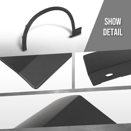 G-PLUS Front LH & RH Side Textured Wheel Opening Molding Compatible with BMW X3 2011-2017 Fit BMW X4 xDrive28i 2015-2018 Fit Models without M Package 51777210082, BM1291108 Black