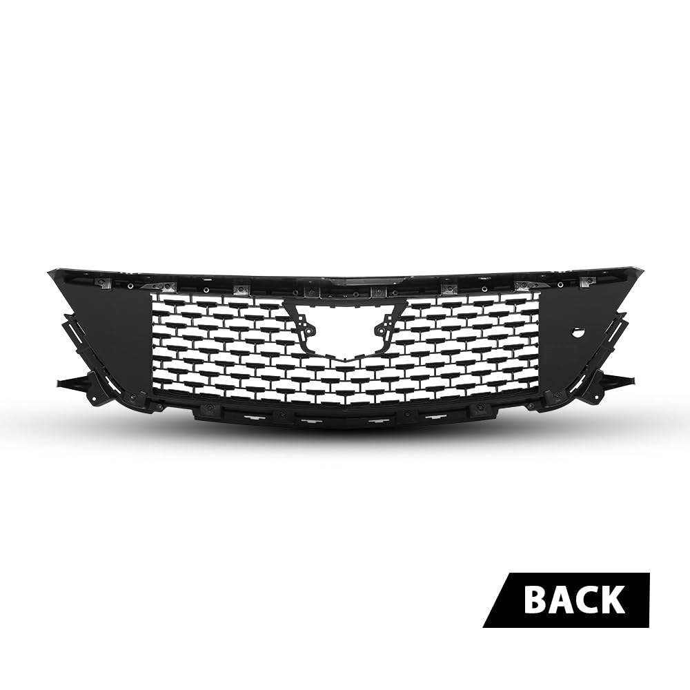 G-PLUS Front Bumper Grille Grill Compatible with Cadillac CT4 2020-2023 84880982, 85104936 Chrome Black
