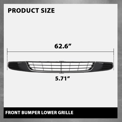 G-PLUS Front Bumper Lower Grille & Fog Light Bezel Compatible with Volkswagen Jetta Sedan 2011-2014 Black (NOT Fit any Wagon Models) 5C6853671RYP, 5C68536659B9, 5C68536669B9, VW1036120 Chrome Grill