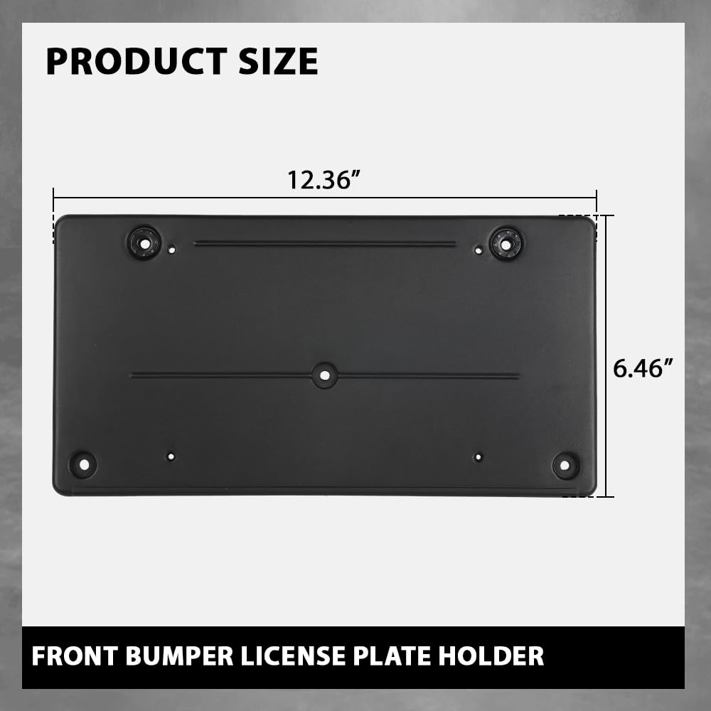 G-PLUS Front Bumper License Plate Holder Mounting Bracket Compatible with Discovery 4 / LR4 2010-2016 Black
