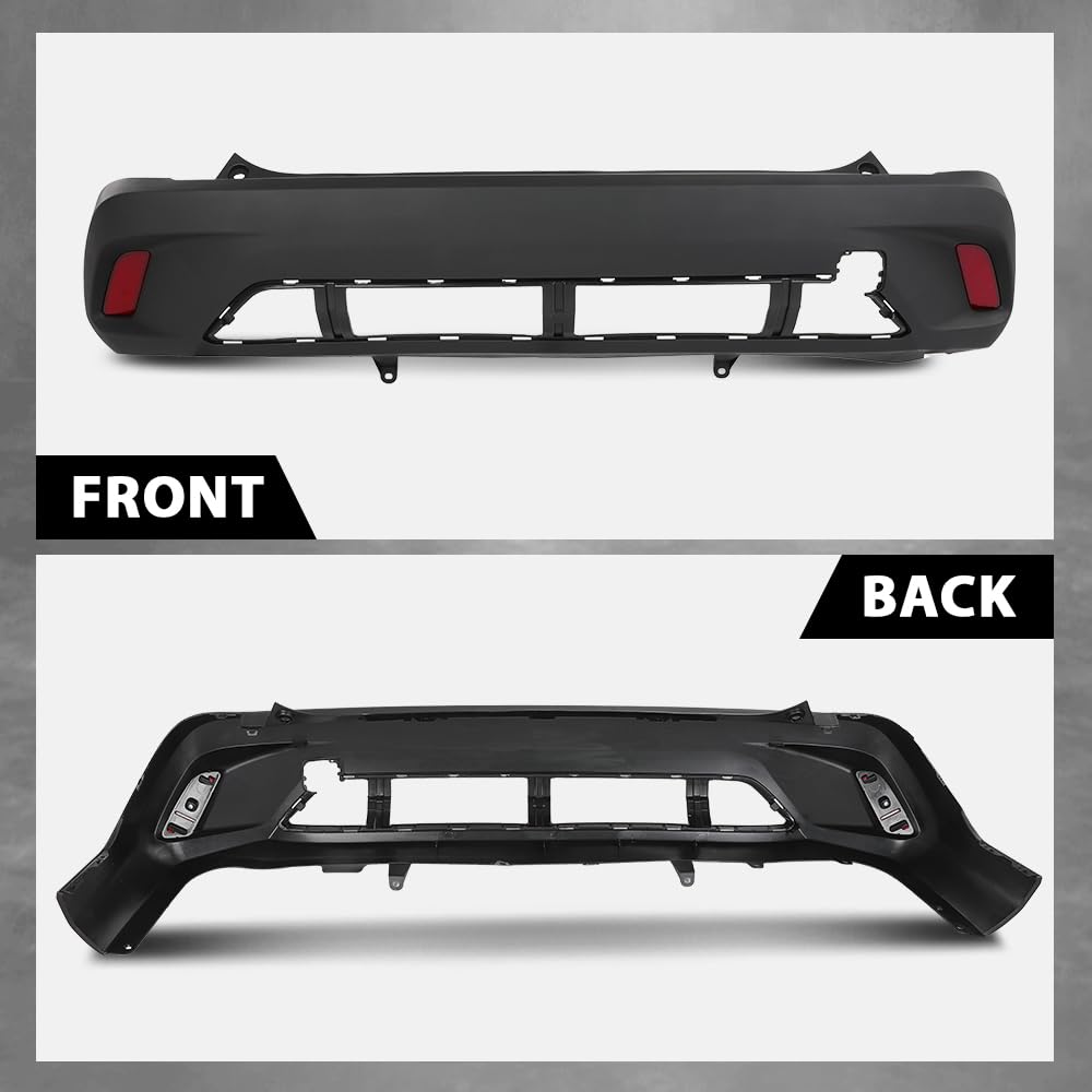 G-PLUS Rear Bumper Cover Compatible with Toyota Corolla Cross 2022-2025, Fit L & LE Models Without Park Assist Sensor Holes Only, TO1100363, 521590A200, 187-11272, Black