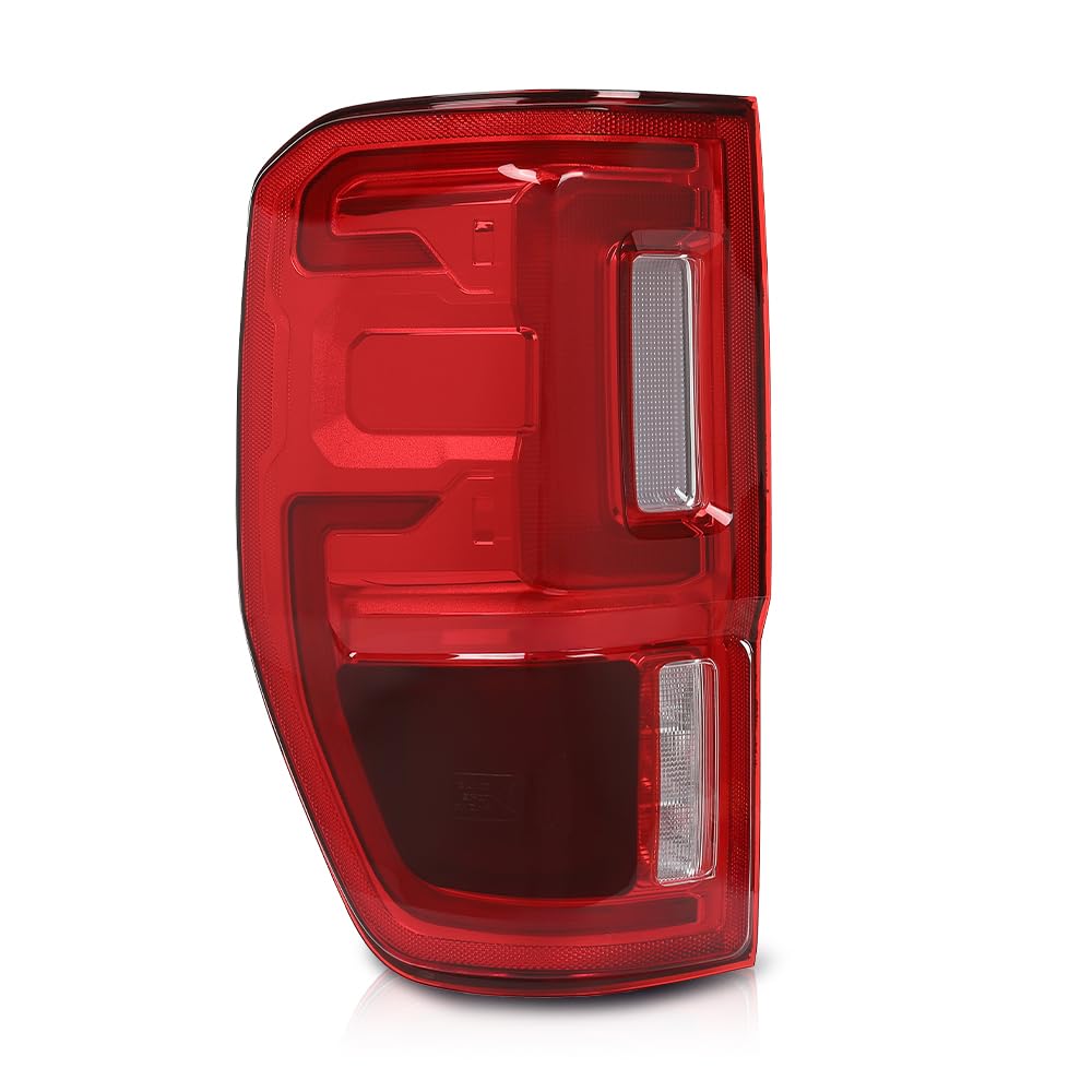 G-PLUS LED Tail Light Assembly Rear Brake Lamp w/Wiring Harness Left Side Compatible with Ford Ranger 2019-2023 with Blind Spots Models Red Lens KB3Z-13405-G Faros Traseros Luces Traseras