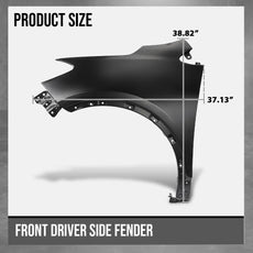 G-PLUS Front Fender for Buick Encore 2013-2016 Left Black Side View