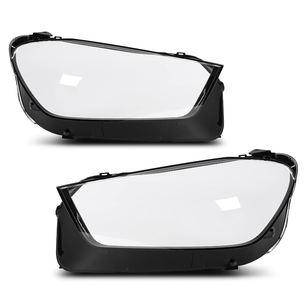 G-PLUS Headlight Lens Cover Compatible with Benz GLE W167 2020-2023 Left & Right Front Headlamp Lens Cover Clear
