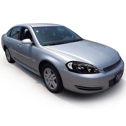 G-PLUS Headlights Assembly, Fit 2006-2007 Chevy Monte Carlo/2006-2013 Chevy Impala/2014-2016 Chevy Impala Limited Bumper Headlamps, Smoky Lens Black Housing Clear Reflector,faros delanteros