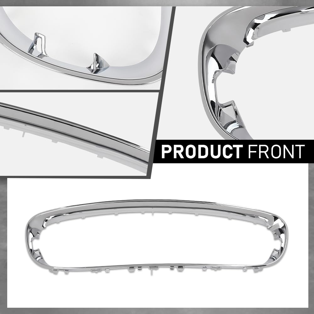 G-PLUS Front Bumper Grille Surround Molding Compatible with Jaguar F-Type 2014 2015 2016 2017 T2R5053, T2R3563