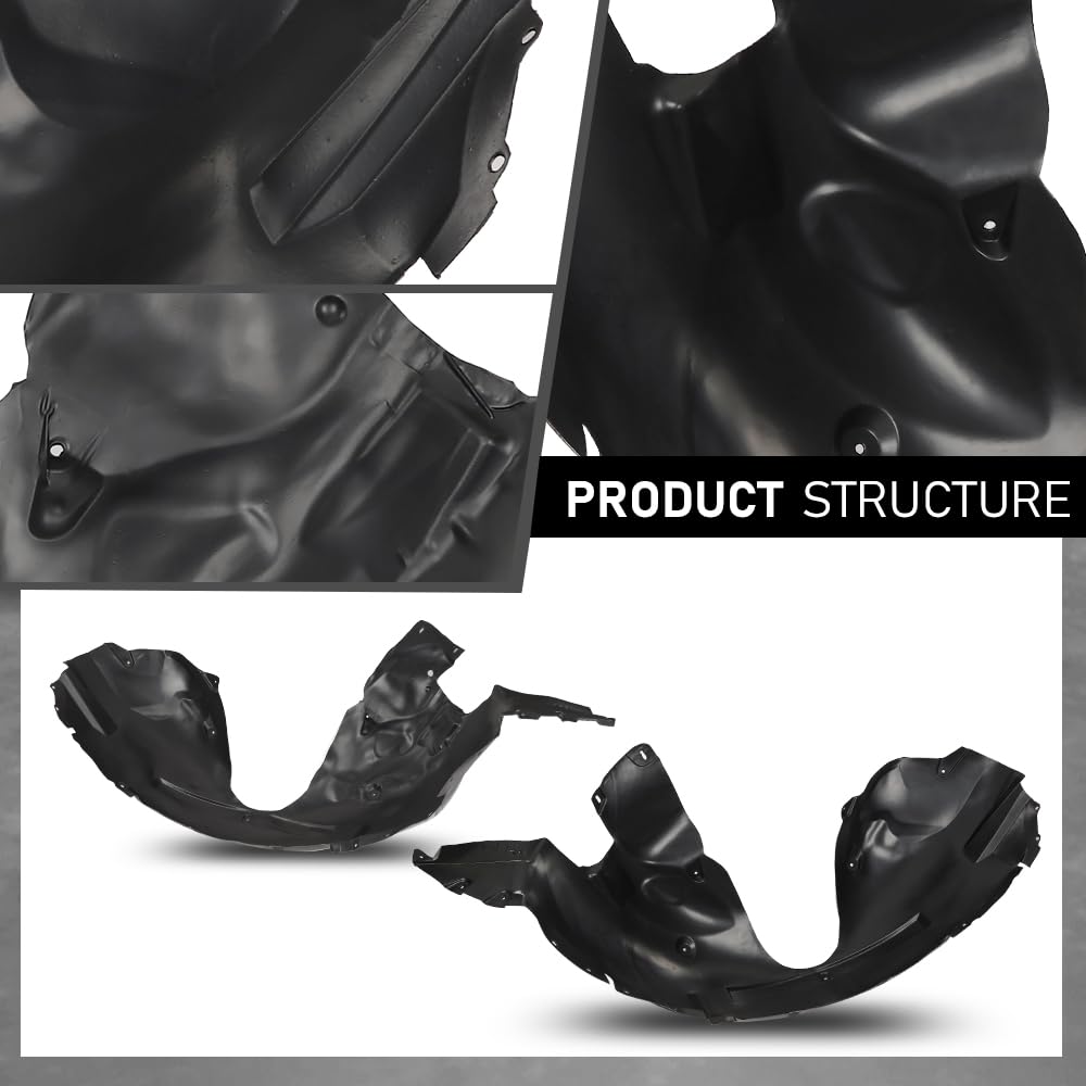G-PLUS Front Inner Fender Liner Assembly 2PCS, Compatible with Ford Explorer 2011-2015/ Police Interceptor Utility 2013-2015, LH Driver & RH Right Side, FO1249149, FO1248149