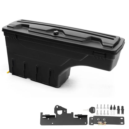 G-PLUS Truck Bed Storage Box Tool Box Compatible with 2005-2020 Toyota Tacoma Black Rear Tool Box (Driver Left Side)