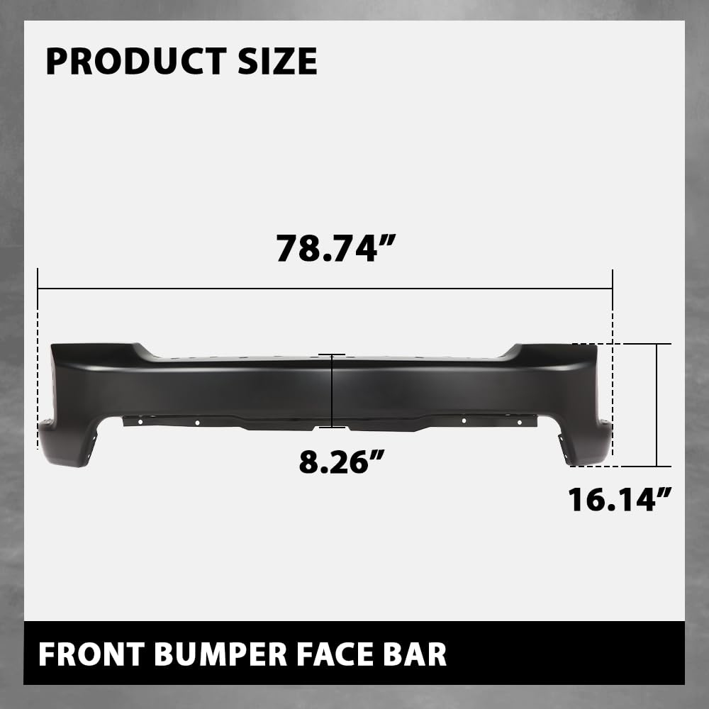 G-PLUS Primered Steel Front Bumper Face Bar Compatible with Chevy Silverado 1500 2019-2022,Fit Models Without Park Assist Only,Fit 2022 Limited (LTD) Old Style Models Only