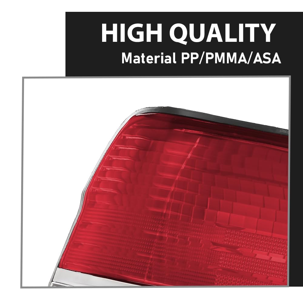 G-PLUS PairTail Light Assembly Rear Brake Lamp, Compatible with Toyota Tercel 1995-1999, Red Lens LH & RH 2PCS, 8156116530, 8156016630 Luces Traseras