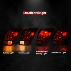 G-PLUS Tail Light Right Passenger Side for Chevy Trax 2013-2019 Red Lens Chrome Housing Close-up View