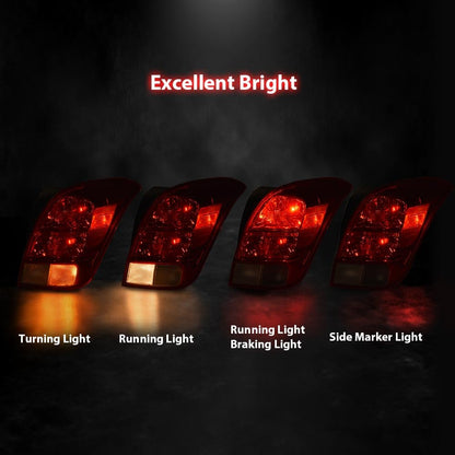 G-PLUS Tail Light Brake Lamp W/Bulbs Compatible with Chevy Trax 2013-2016/LS 2017-2019 GM2801272, 42599455 Red Lens Chrome Housing Right Passenger Side Luces Traseras Rear Brake Lamps Assembly