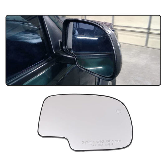 G-PLUS Mirror Glass Power Heated Compatible with Chevy Silverado 1500 1999-2006 /Fit GMC Sierra 1500 1999-2006 / Fit Cadillac Escalade 2002-2006 Driver & Passenger Side Mirror Glass Set