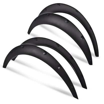 G-PLUS 4Pcs Universal Fender Flares, Durable Polyurethane Extra Wide Auto Car Body Kit NOT Fit Pickup, NOT Fit Corolla/Mercury Mentego, Wheel Protector (Front 23.4"*9.6" & Rear 25.2"*10.8")