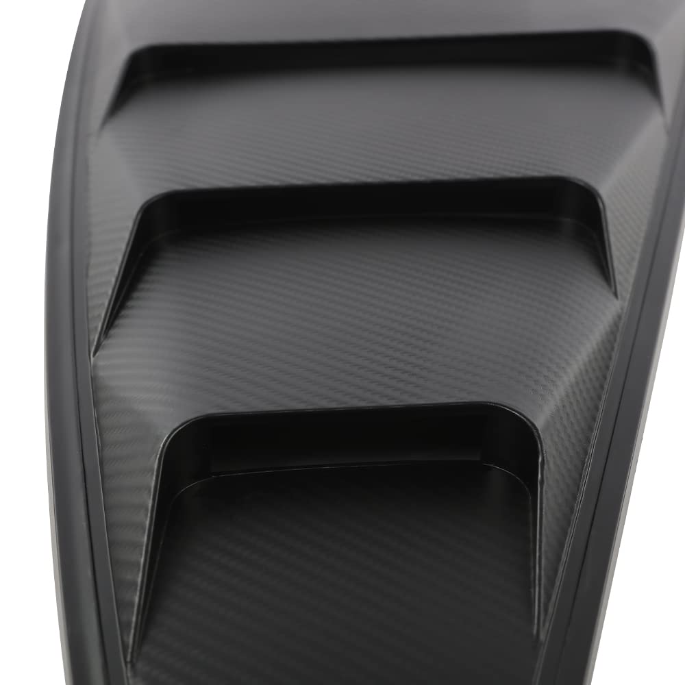 G-PLUS Side Window Louvers Board Left Right Carbon Style Compatible with 2005-2014 Mustang(NOT fit Convertible Models) ABS Plastic Black Side Window Louver Air Vent Scoop Shades Cover Blinds