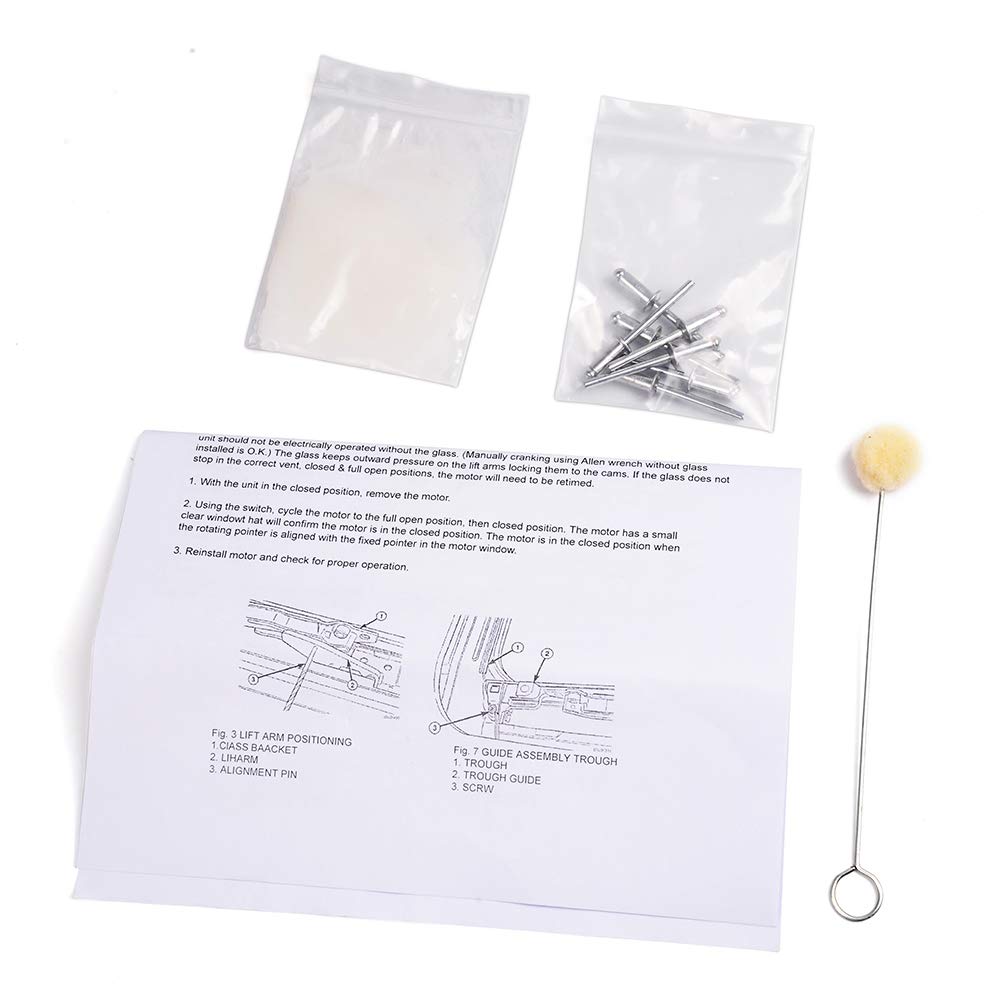 Sunroof Track Assembly Repair Kit Compatible For Ford F150 F250 F350 F450 Expedition 00-14 / For Jeep Liberty 02-08 /For Lincoln LS 00-02 / For Chrysler PT Cruiser 01-08 / For Chevy Traverse 08-14