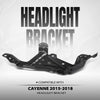 G-PLUS Left Fender Headlight Mounting Bracket Compatible with Porsche Cayenne 2015 2016 2017 2018 95850325900GRV, 958-503-259-00-GRV Black