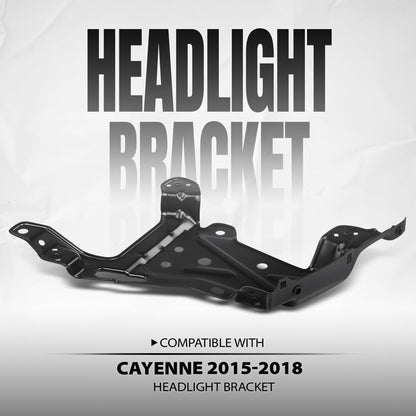 G-PLUS Left Fender Headlight Mounting Bracket Compatible with Porsche Cayenne 2015 2016 2017 2018 95850325900GRV, 958-503-259-00-GRV Black