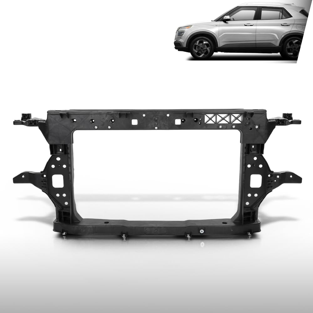 G-PLUS Radiator Support Core Compatible with Hyundai Venue Denim 2020-2021, Fit Hyundai Venue Limited 2022-2024 64101K2000, HY1225226 Black