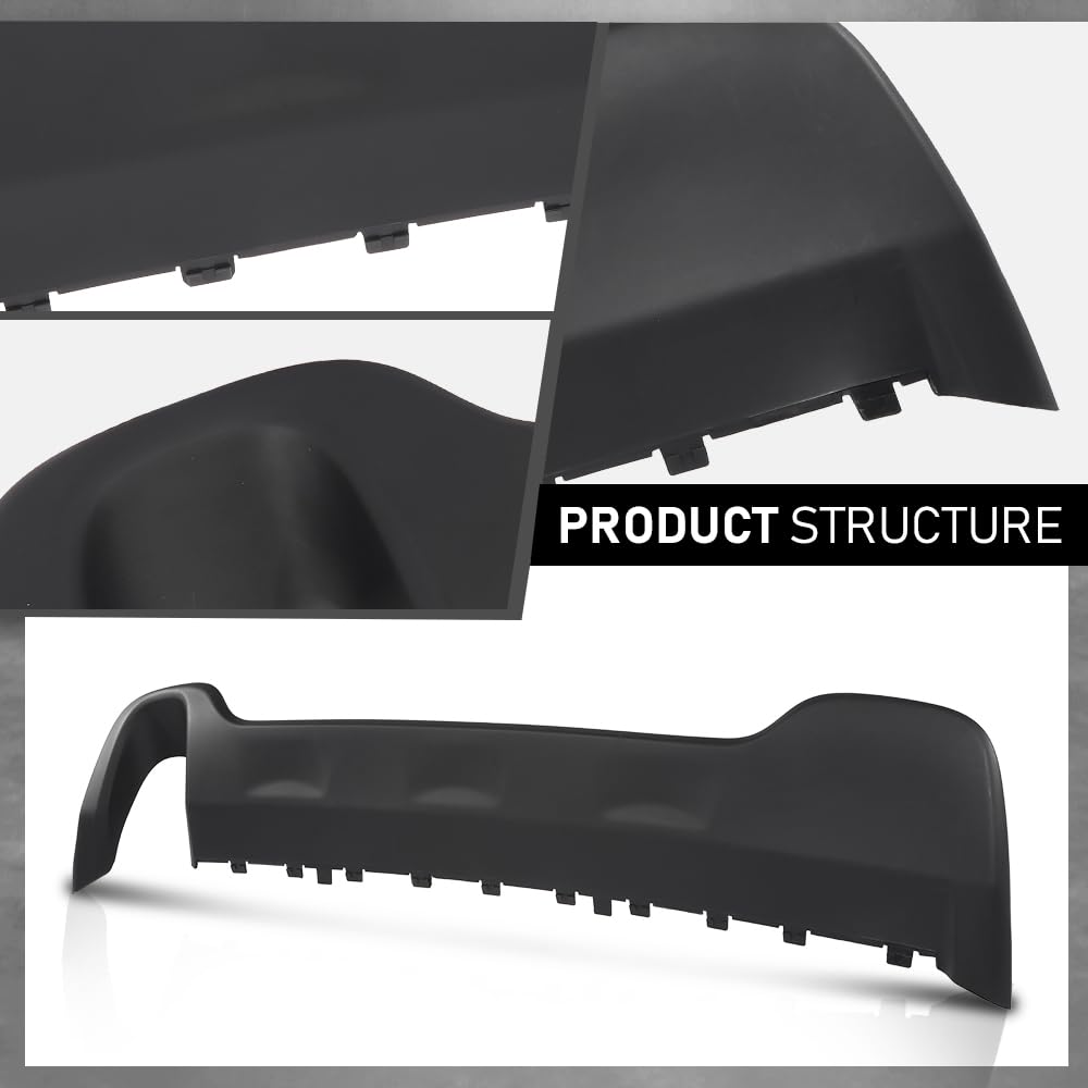 G-PLUS Rear Bumper Face Bar Trim Molding Step Pad Compatible with Jeep Cherokee Latitude Plus 2018,Fit Jeep Cherokee (submodel: Latitude, North, Sport) 2014-2018,Fit for Models With Single Exhaust