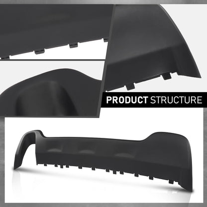 G-PLUS Rear Bumper Face Bar Trim Molding Step Pad Compatible with Jeep Cherokee Latitude Plus 2018,Fit Jeep Cherokee (submodel: Latitude, North, Sport) 2014-2018,Fit for Models With Single Exhaust