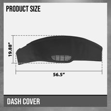 G-PLUS Dash Cover for Chevy Camaro Pontiac Firebird 2000-2002 TPE Black Close-up View