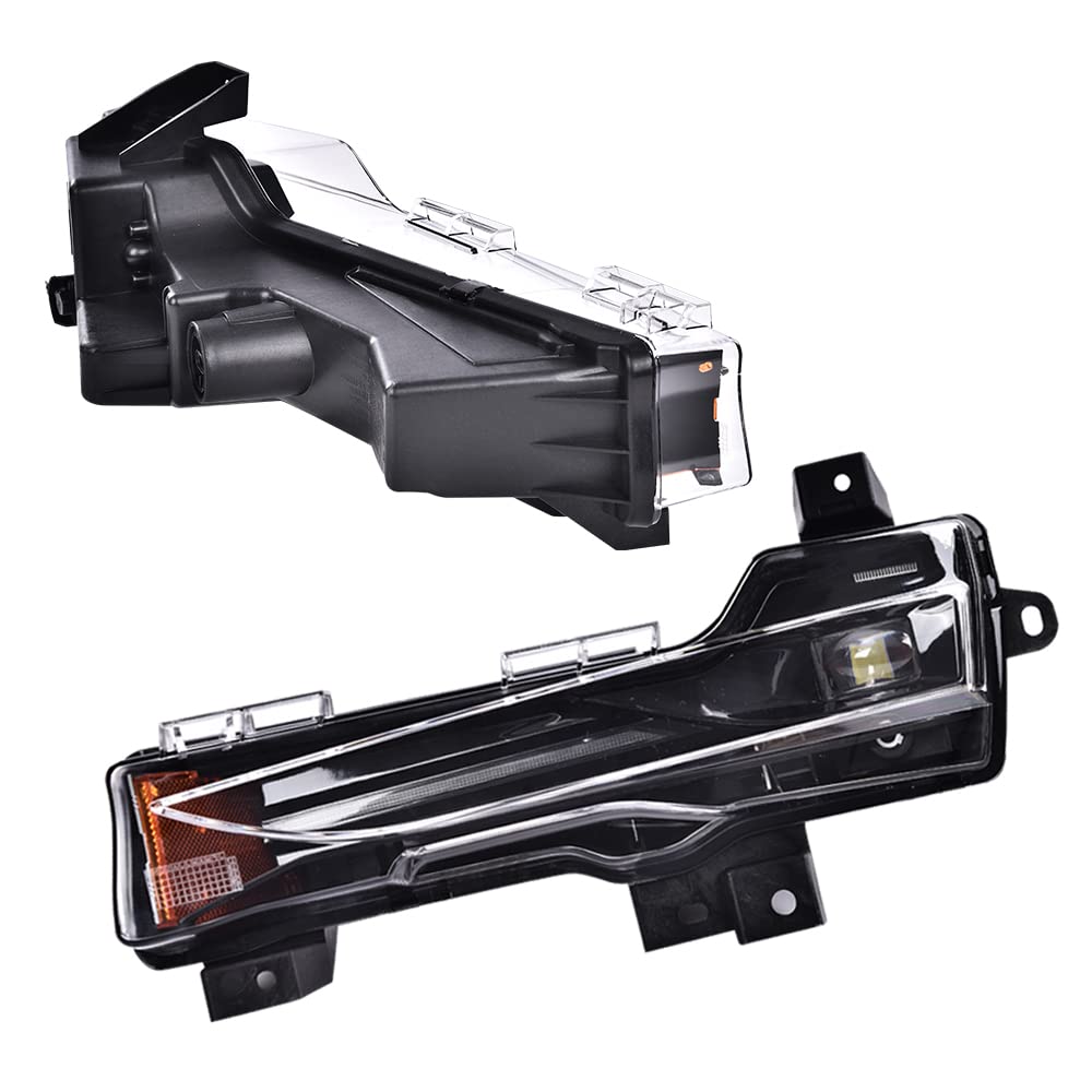 G-PLUS Fog Lights Compatible with Tesla 3 2017-2023 /Fit Tesla Y 2020-2023 LED DRL UP-LEVEL Driver & Passenger Side Fog Lamps 1077391 107739100 1077391-00-C