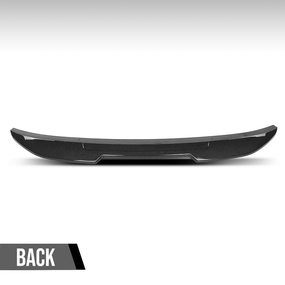 G-PLUS Rear Trunk Spoiler Wing Compatible with BMW E90 3 Series 4-Door Sedan Model 2006-2011 Not Fit 2-Door Convertible/2-Door Coupe/Wagon Models Rear Spoiler Trunk Carbon Fiber Black