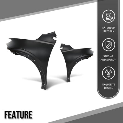 G-PLUS Fenders Pair LH & RH Compatible with Buick Encore GX Preferred 2020-2024 Fit Buick Encore GX (submodel: Avenir, Sport Touring) 2024 42766486, 42766485 Black