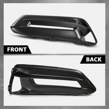 G-PLUS Front Bumper Fog Lamp Bezel Light Cover Left Driver Compatible with Honda Accord Sedan 2018-2020 Black