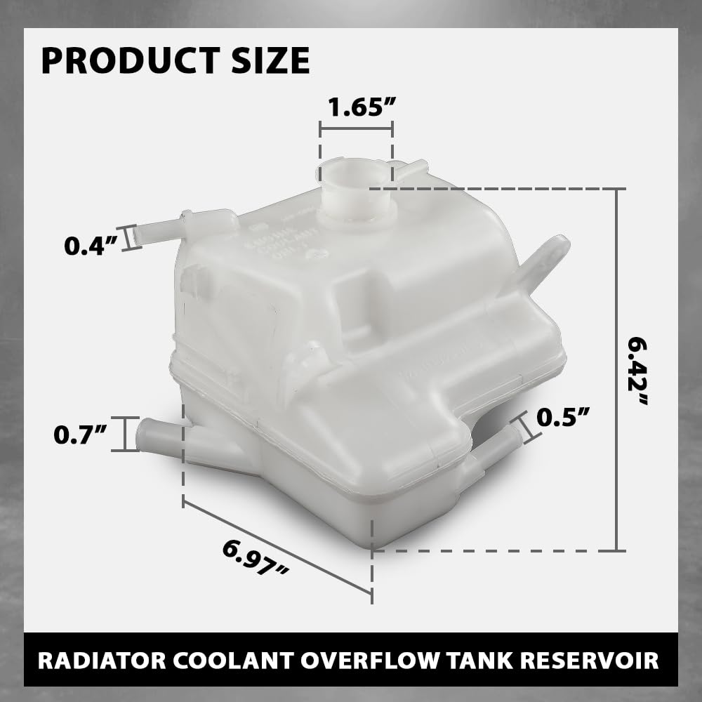 G-PLUS Radiator Coolant Overflow Tank Reservoir w/ Sensor White, Compatible with Mazda RX-8 2004-2011, N3H1-15-351G