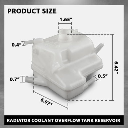 G-PLUS Radiator Coolant Overflow Tank Reservoir w/ Sensor White, Compatible with Mazda RX-8 2004-2011, N3H1-15-351G