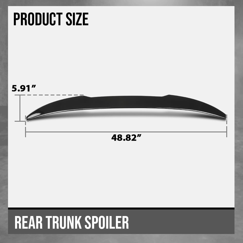 G-PLUS Rear Trunk Spoiler Wing Compatible with BMW X4 G02 2019 2020 2021 2022 2023 2024 Rear Spoiler Roof Wing Glossy Black