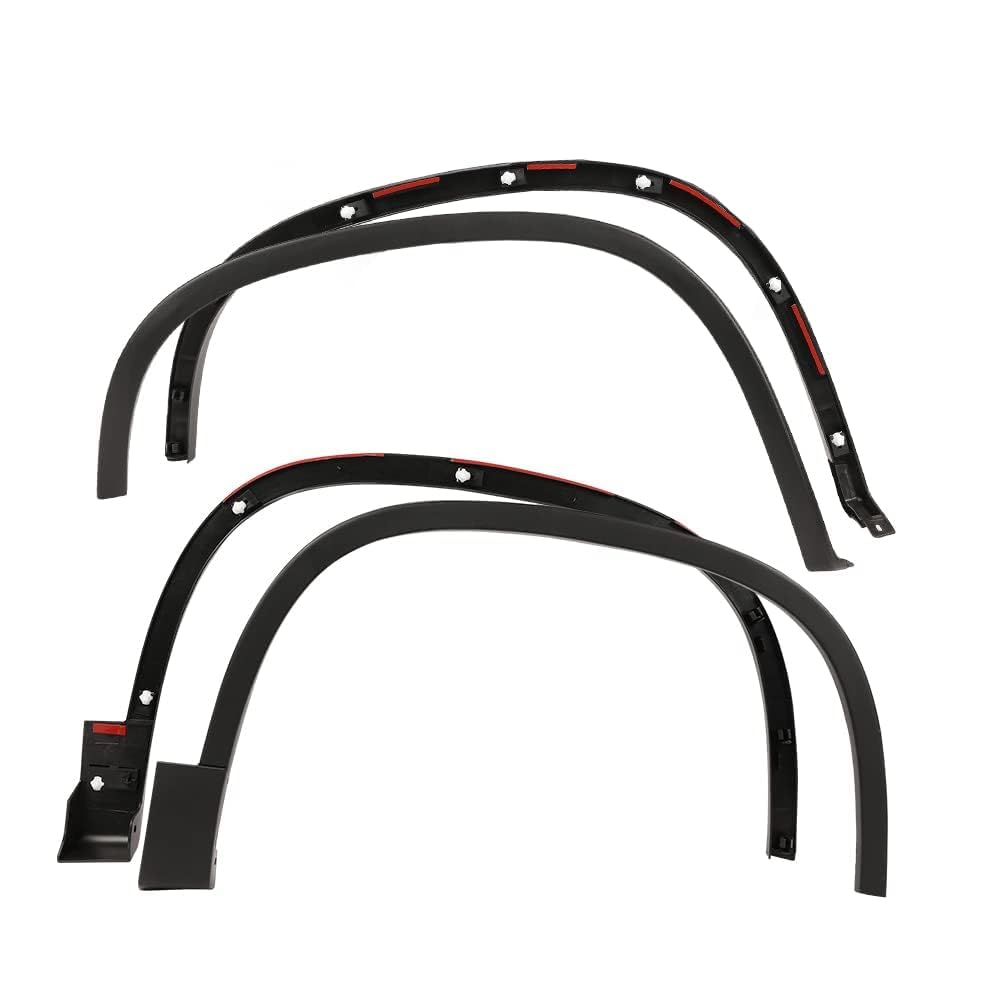 G-PLUS Front & Rear Fender Flares Compatible with Volkswagen Tiguan 2012 2013 2014 2015 2016 2017, OE Style Black Wheel Cover Protector