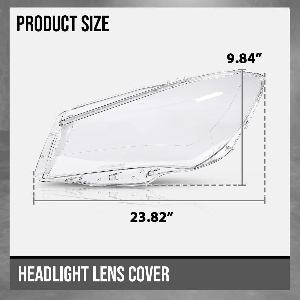G-PLUS Headlight Lens Cover Compatible with Benz CLA Class W117 CLA250 CLA45 AMG 2013 2014 2015 2016 Left & Right Front Headlamp Lens Cover Clear