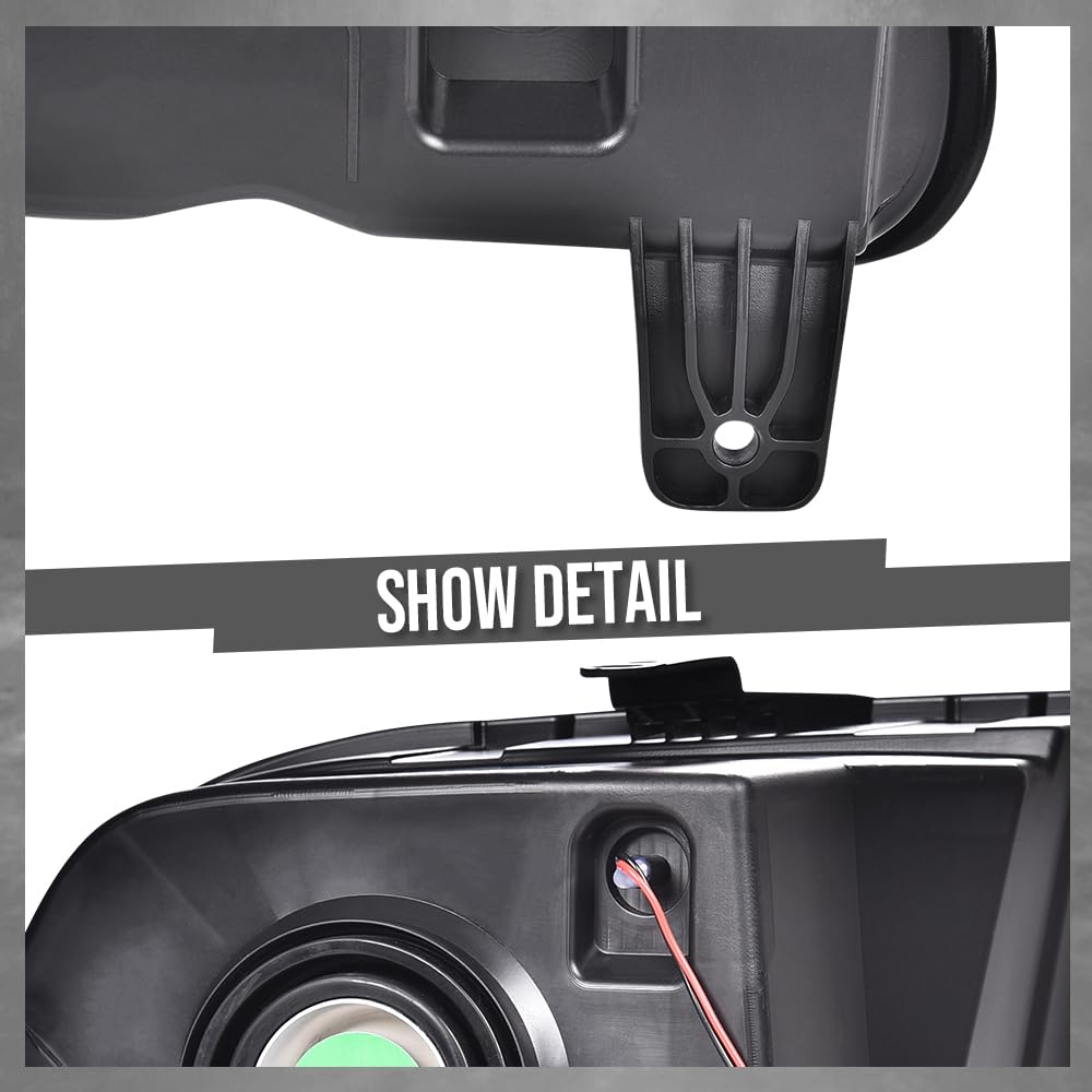 G-PLUS LED Headlights Compatible with Ford Mustang 2005 2006 2007 2008 2009 Front Headlamps Driver & Passenger Side Smoky Lens Black Housing 2Pcs,faros delanteros